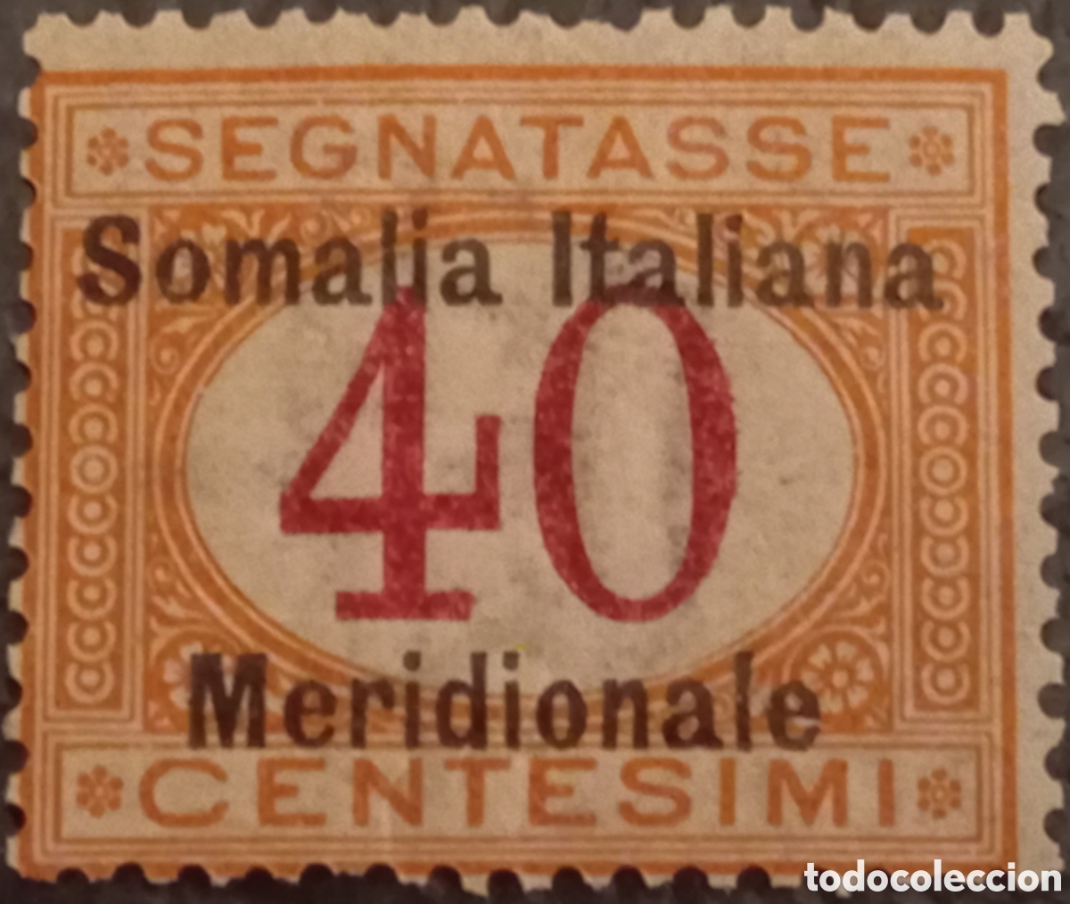 Sellos: Somalia Italiana Meridional 1906 - Segnatasse 40c Sassone N. 5 MNH**