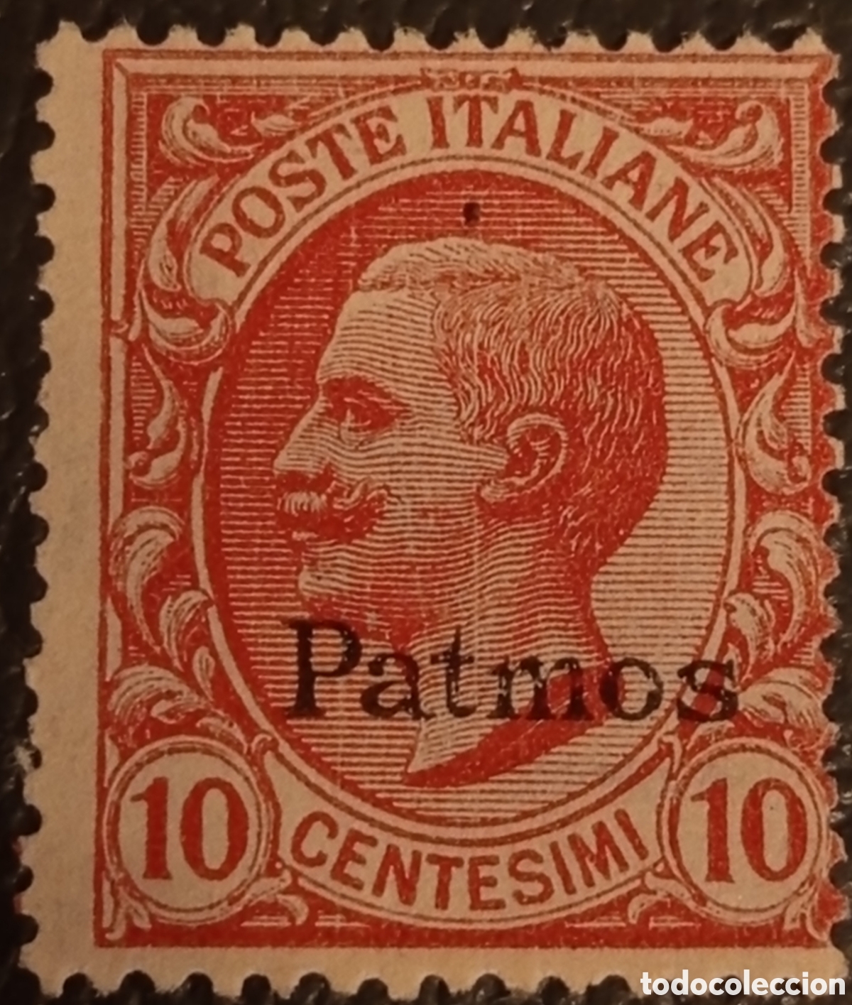 Sellos: Sello Italia Ocupaci&oacute;n Egeo Patmos 1912 - 10c Rey V&iacute;ctor Manuel III - Michel N&ordm; 3 MH