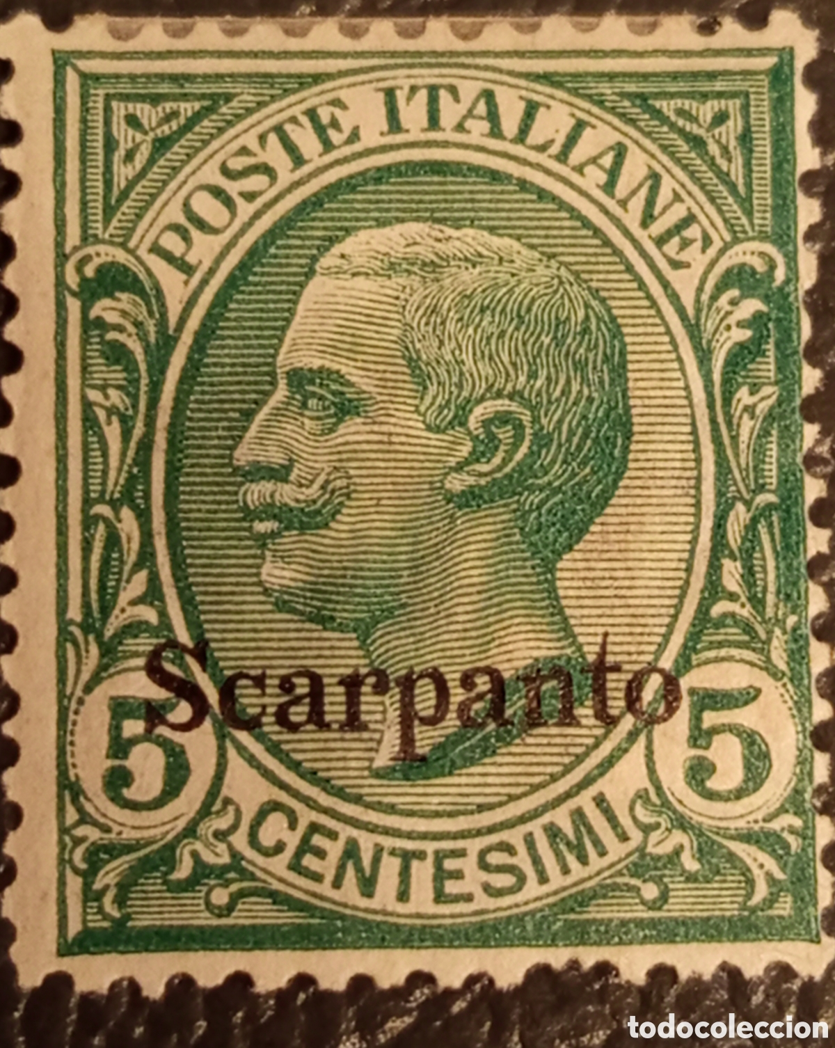 Sellos: Sello Italia Colonias Scarpanto 1912, 5c (Sass. 2) Verde Vittorio Emanuele III - MH