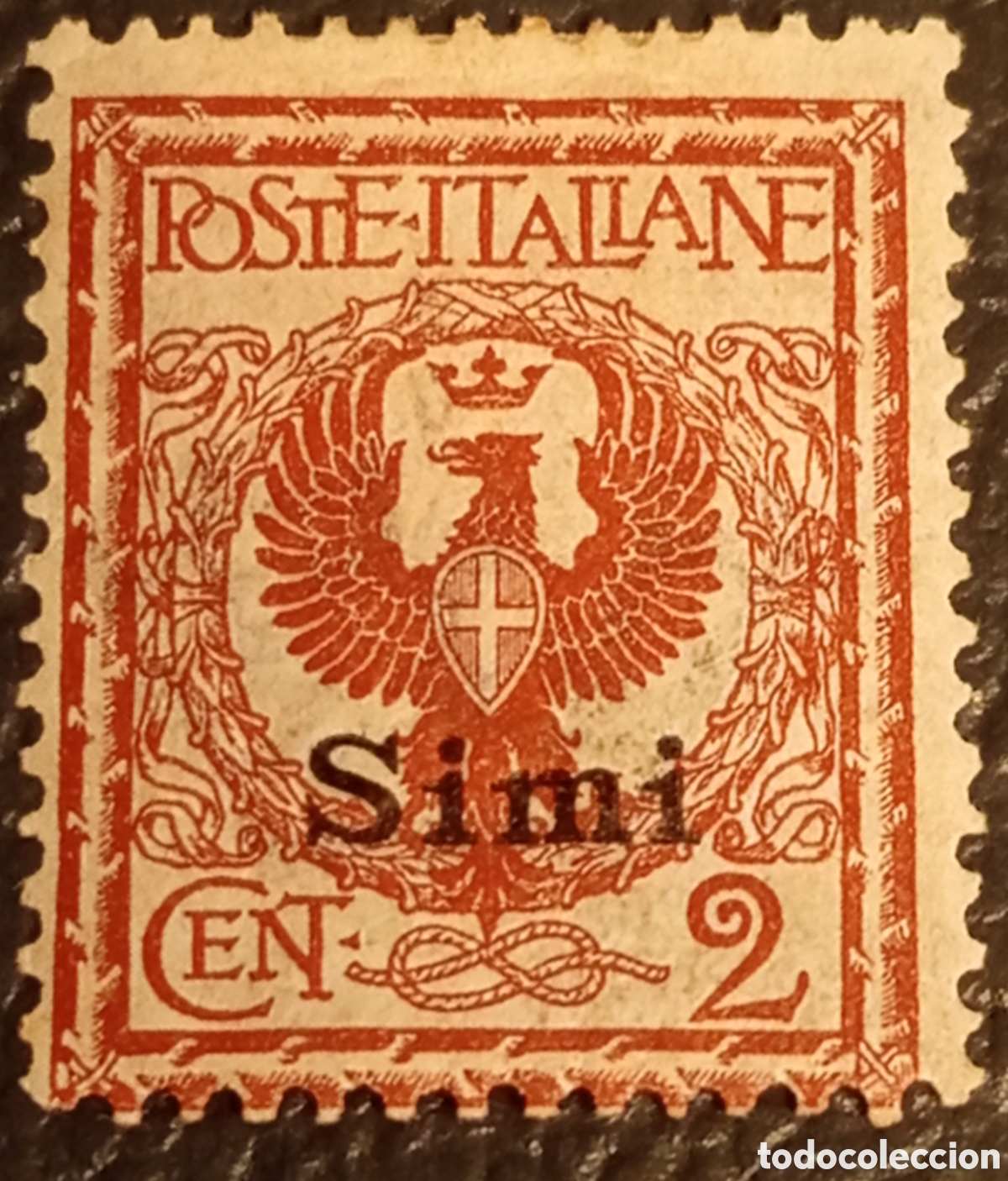 Sellos: Sello Italia Islas Del Egeo Simi 1912 - 2c &Aacute;guila MH (Sassone #2 / Scott #2)