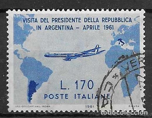 Sellos: ITALIA- 1961- USADO- VISITA DEL PRESIDENTE GRONCHI