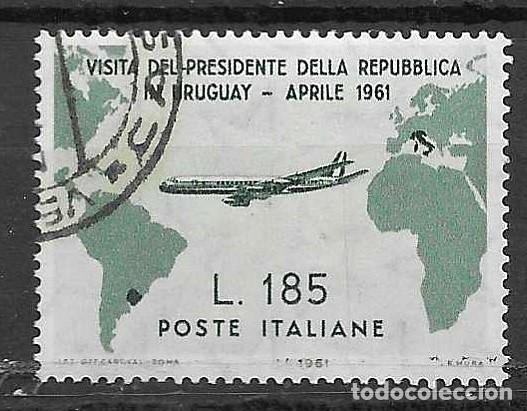 Sellos: ITALIA- 1961- USADO- VISITA DEL PRESIDENTE GRONCHI