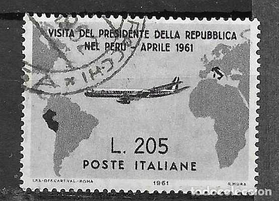 Sellos: ITALIA- 1961- USADO- VISITA DEL PRESIDENTE GRONCHI