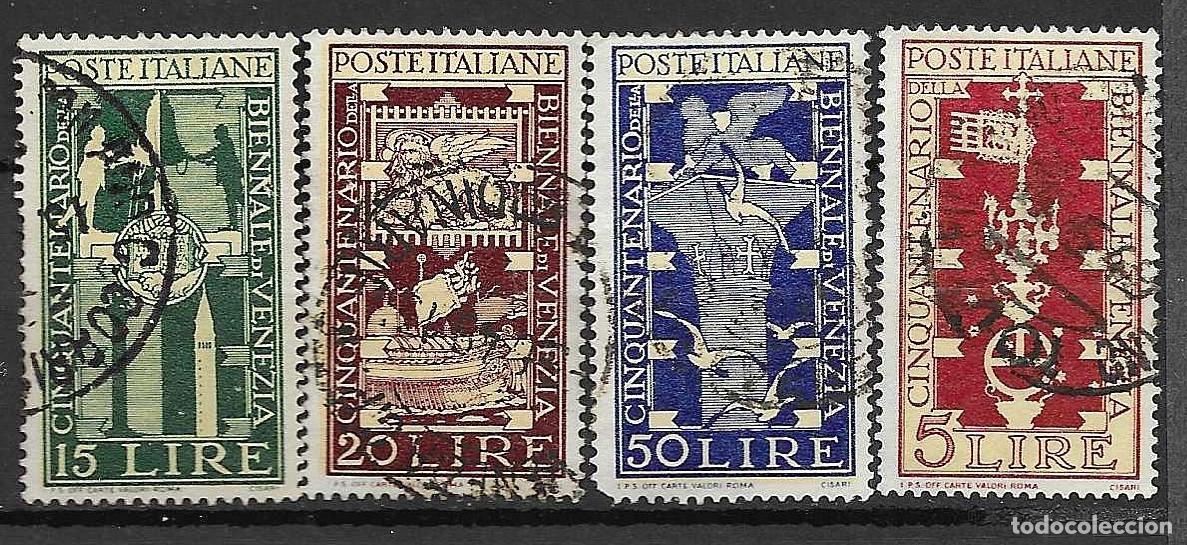 Sellos: ITALIA- 1949- USADO- BIENAL DEL ARTE DE VENECIA - SERIE COMPLETA