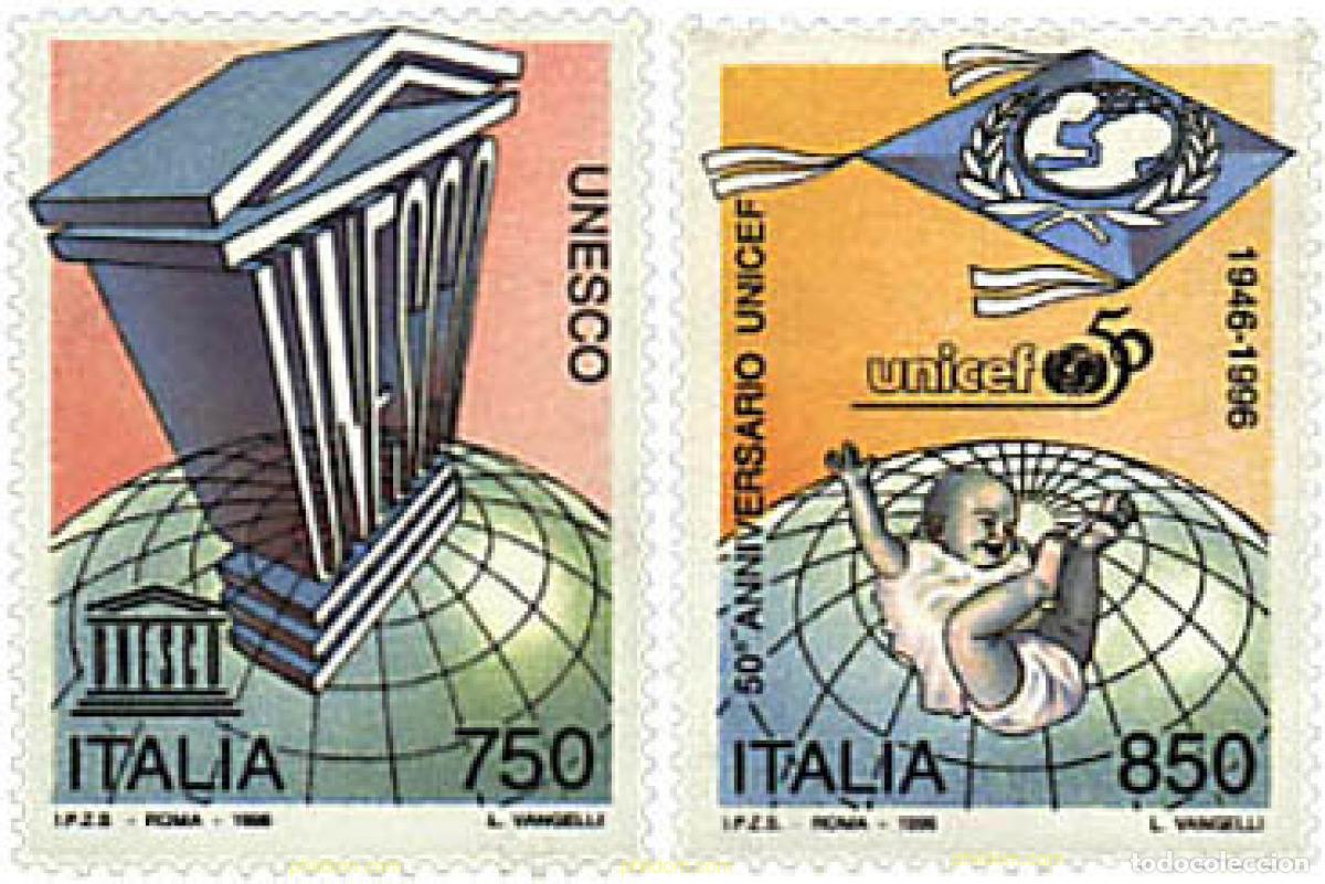 Sellos: 31214 MNH ITALIA 1996 50 ANIVERSARIO DE LA UNICEF
