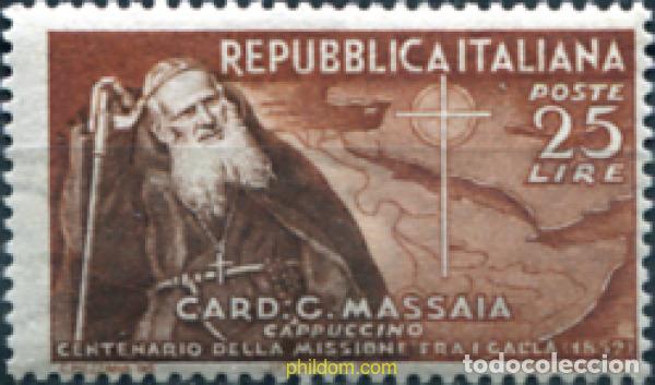 Sellos: 130356 MNH ITALIA 1952 CENTENARIO DE LA MISION DEL CARDENAL C. MASSAIA
