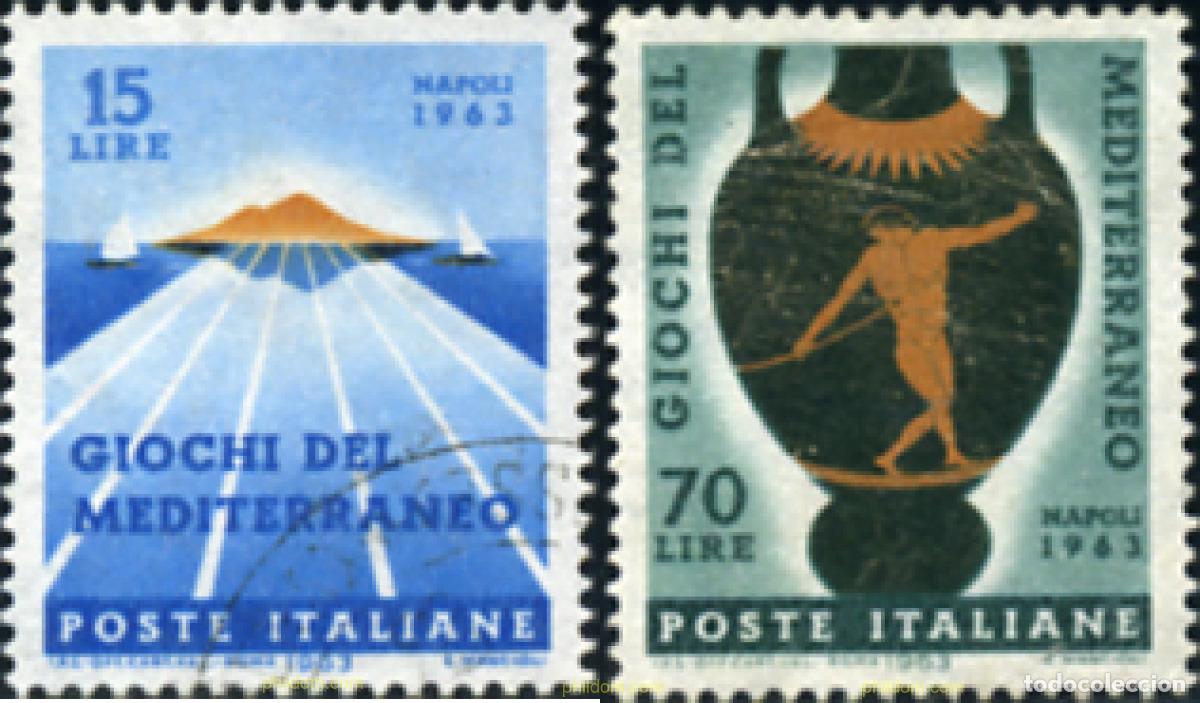 Sellos: 355703 USED ITALIA 1963 JUEGOS DEPORTIVOS MEDITERRANEOS EN NAPOLES