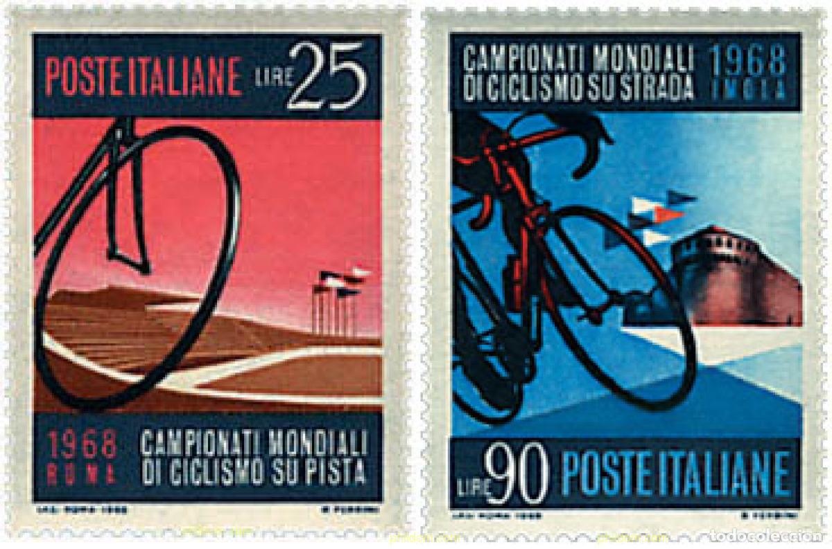 Selos: 67003 MNH ITALIA 1968 CAMPEONATOS INTERNACIONALES DE CICLISMO