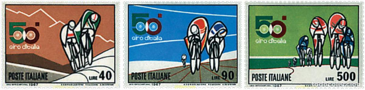 Selos: 281259 HINGED ITALIA 1967 50 VUELTA CICLISTA A ITALIA