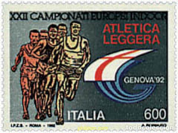 Sellos: 67083 MNH ITALIA 1992 CAMPEONATOS DE ATLETISMO DE EUROPA EN SALA