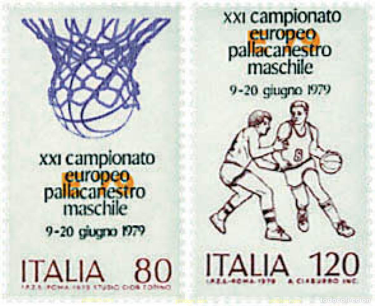 Sellos: 52005 MNH ITALIA 1979 21 CAMPEONATO DE EUROPA DE BALONCESTO