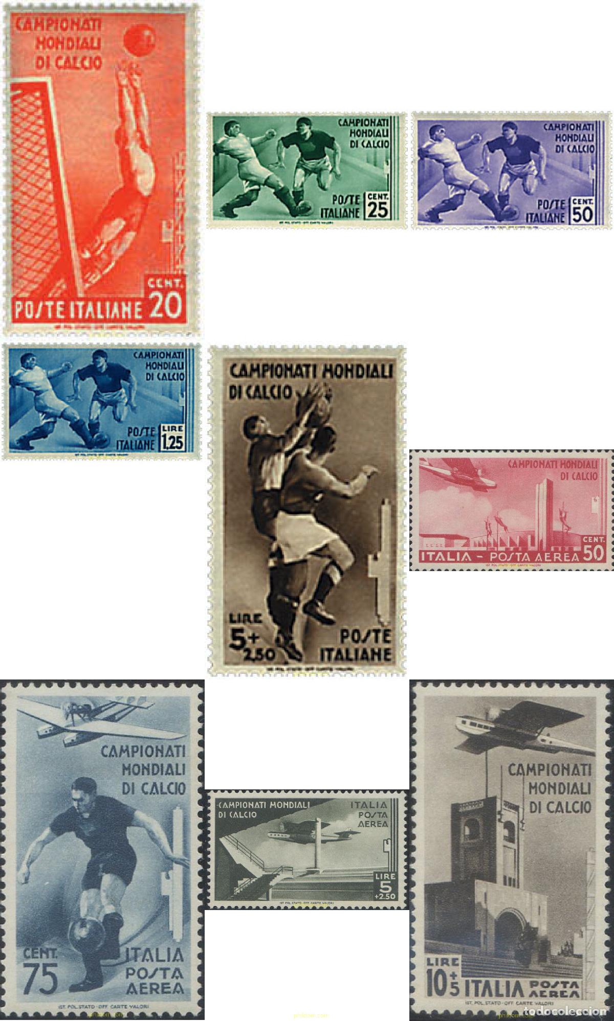 Sellos: 66953 MNH ITALIA 1934 COPA DEL MUNDO DE FUTBOL. ITALIA-34