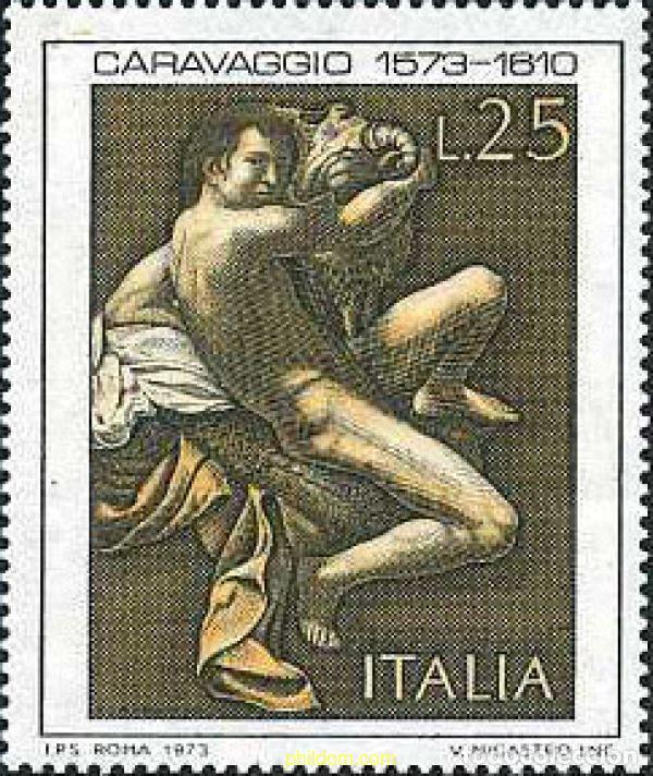 Sellos: 131143 MNH ITALIA 1973 4 CENTENARIO DEL NACIMIENTO DE MICHELANGELO AMERIGHI