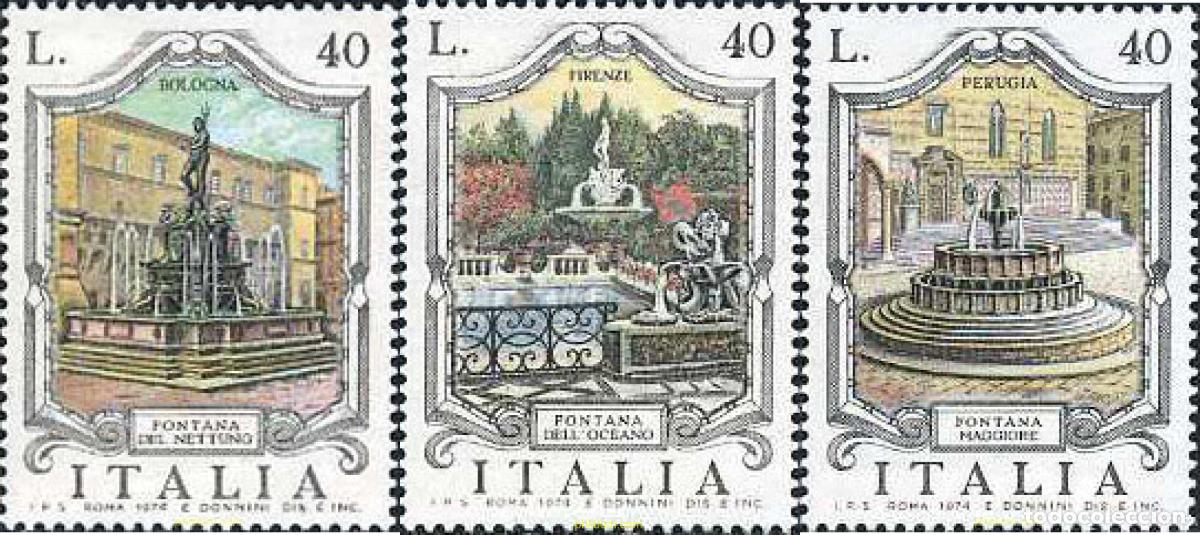 Sellos: 131188 MNH ITALIA 1974 FUENTES HISTORICAS