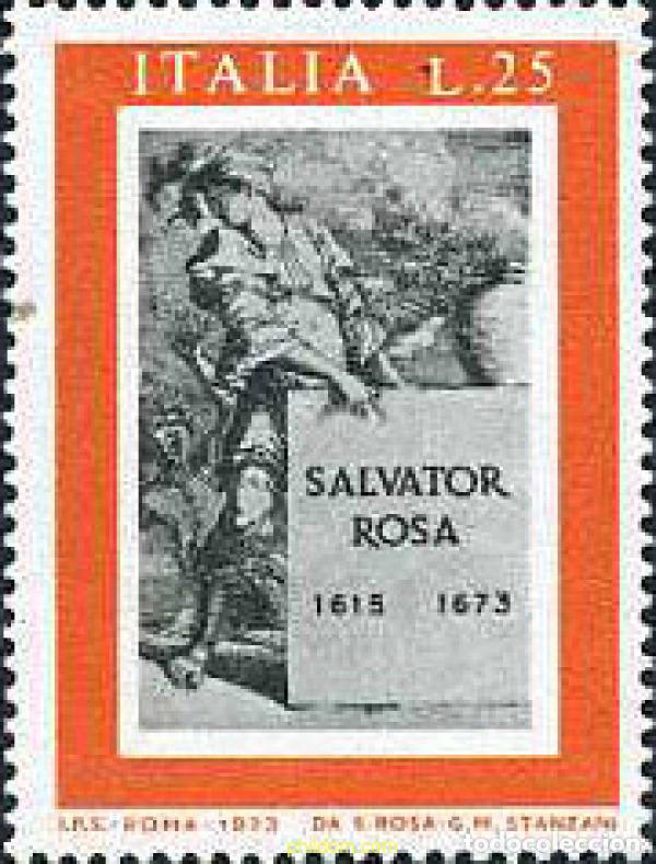 Briefmarken: 131124 MNH ITALIA 1973 300 ANIVERSARIO DE LA MUERTE DEL PINTOR, POETA Y MUSICO SALVADOR ROSA