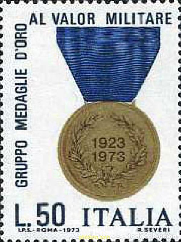 Sellos: 131158 MNH ITALIA 1973 50 ANIVERSARIO DE LA MEDALLA DE ORO AL VALOR MILITAR