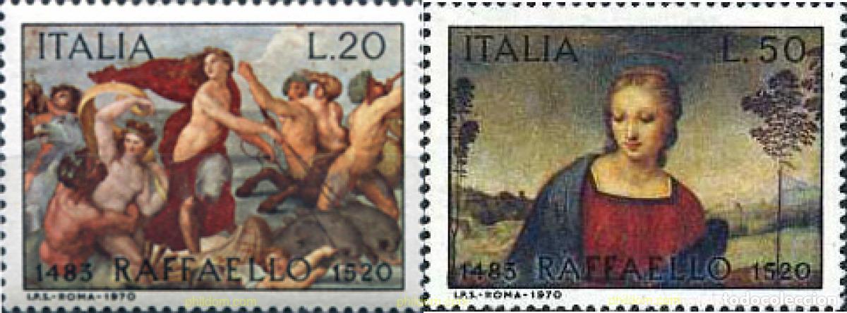 Sellos: 130779 MNH ITALIA 1970 450 ANIVERSARIO DE LA MUERTE DE RAPHA&Euml;L
