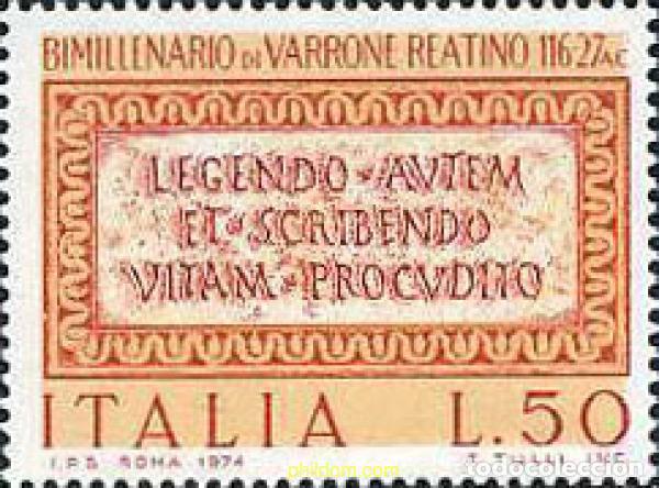 Sellos: 131180 MNH ITALIA 1974 2000 ANIVERSARIO DEL NACIMIENTO DE VARRON