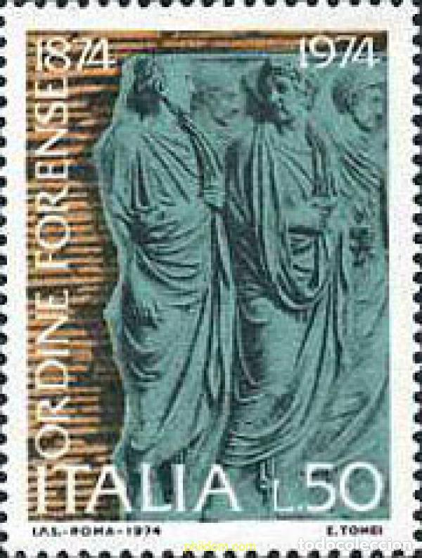 Sellos: 131187 MNH ITALIA 1974 CENTENARIO DEL CONSEJO DEL ORDEN DE ABOGADOS