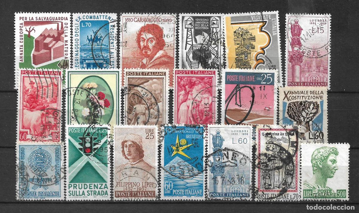 Sellos: italia lote 18 sellos usados- 8/22