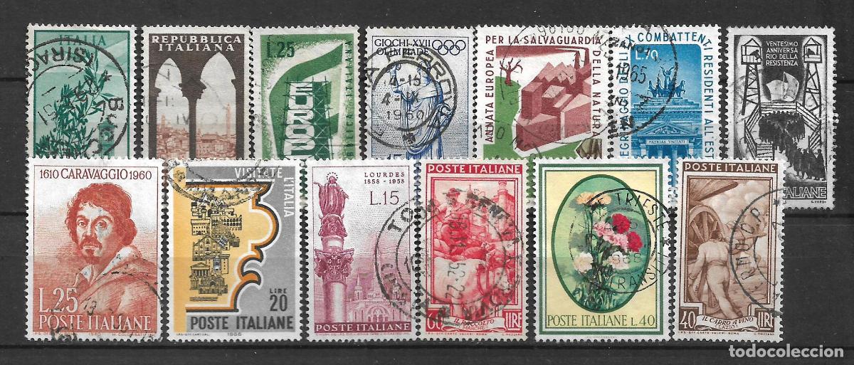 Sellos: italia lote 13 sellos usados- 8/22