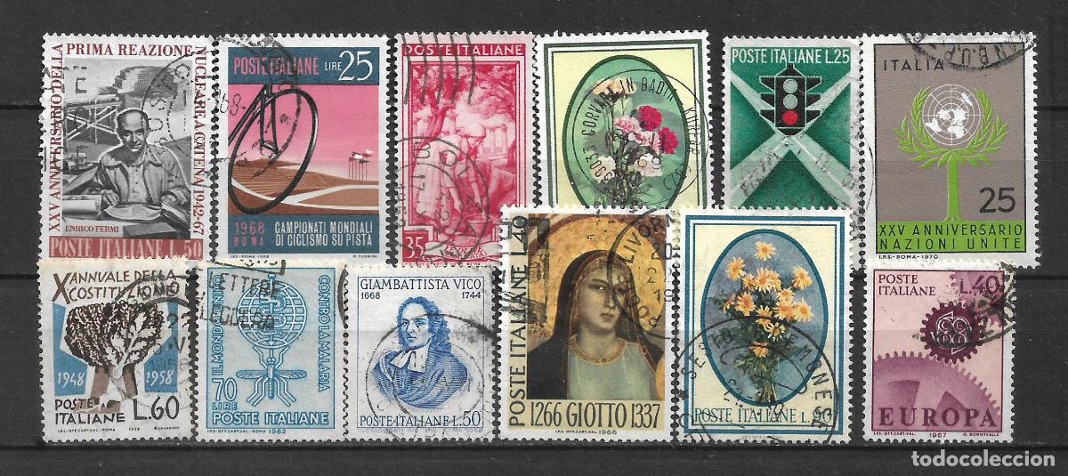 Sellos: italia lote 12 sellos usados- 8/22