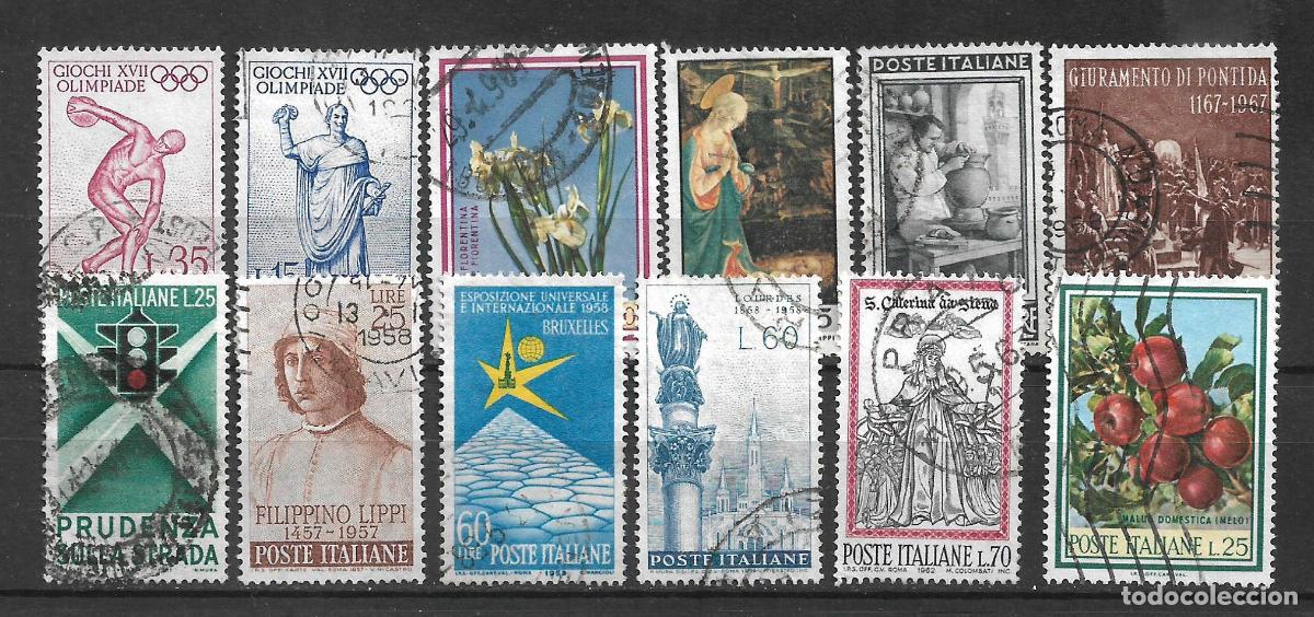 Sellos: italia lote 12 sellos usados- 8/22
