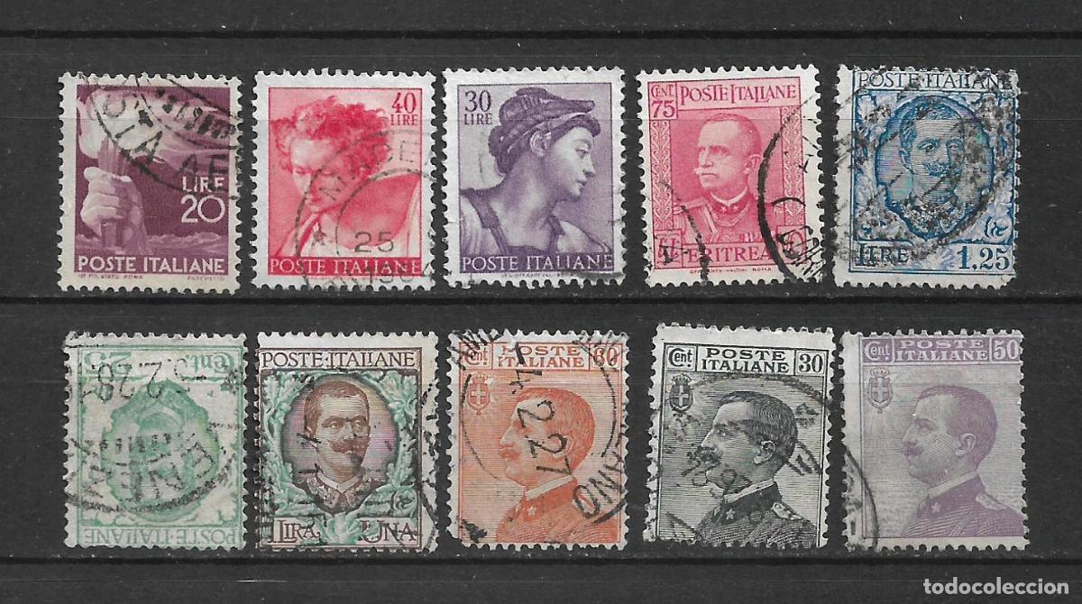 Sellos: italia lote 10 sellos usados- 8/22