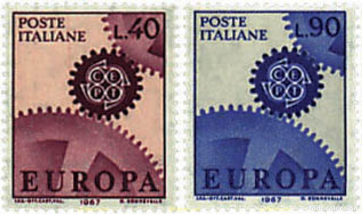 Sellos: 62125 MNH ITALIA 1967 EUROPA CEPT. ENGRANAJES