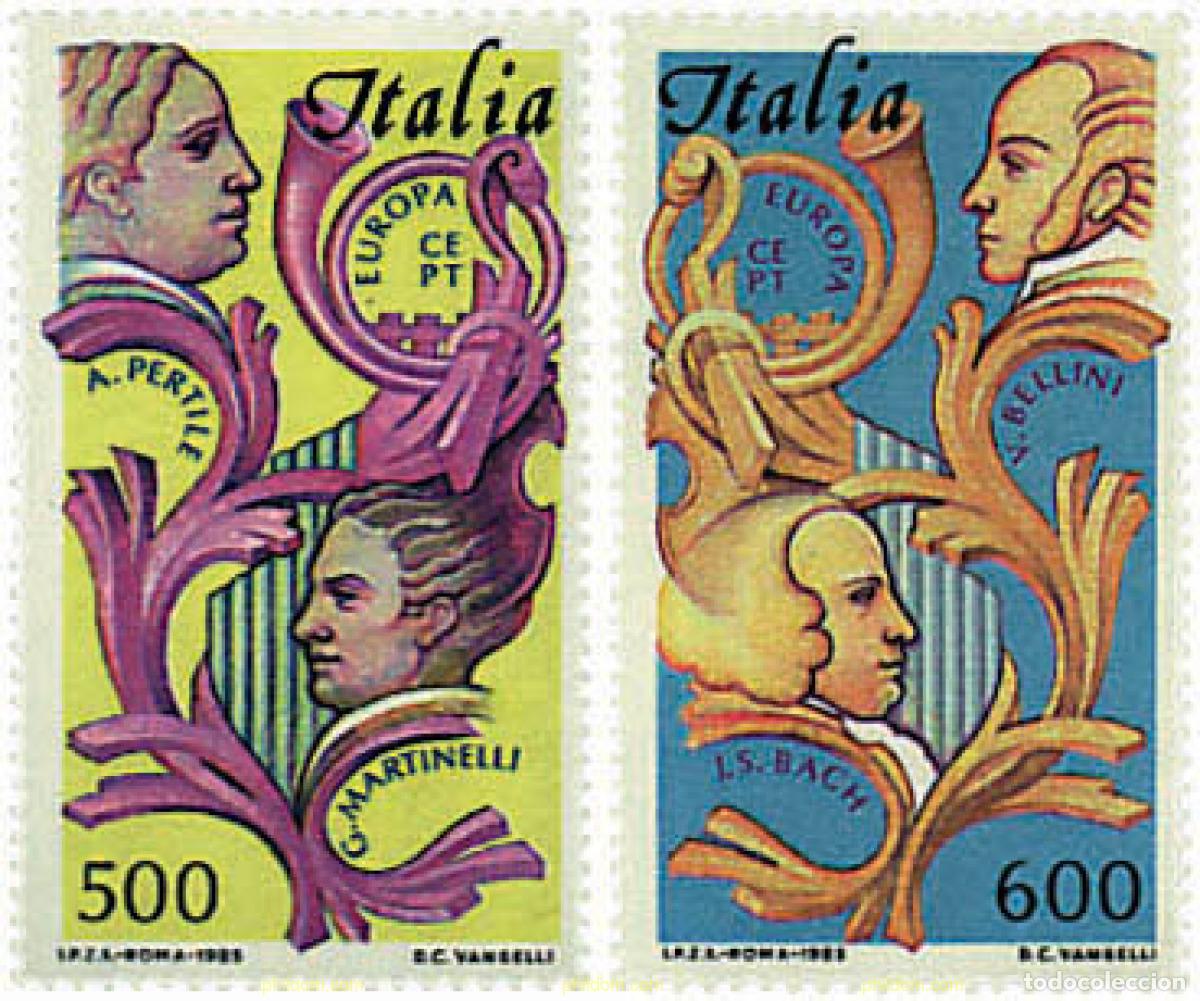 Sellos: 62596 MNH ITALIA 1985 EUROPA CEPT. A&Ntilde;O EUROPEO DE LA MUSICA