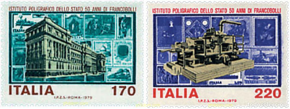 Sellos: 55307 MNH ITALIA 1979 50 ANIVERSARIO DE LA IMPRESION DE SELLOS POR EL INSTITUTO GRAFICO DEL ESTADO