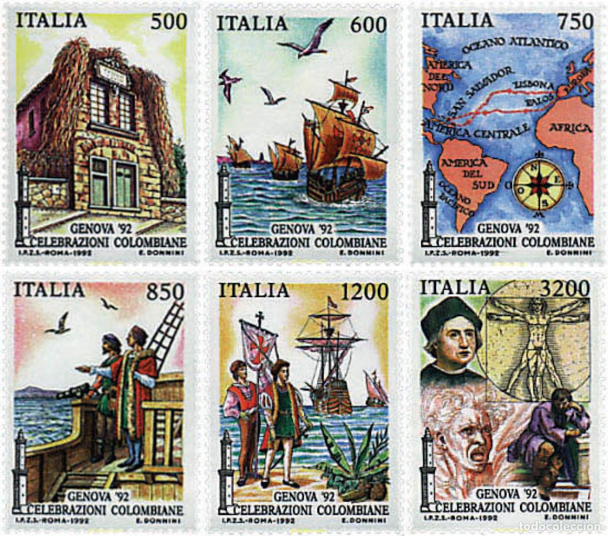 Sellos: 67082 MNH ITALIA 1992 GENOVA 92. EXPOSICION FILATELICA INTERNACIONAL