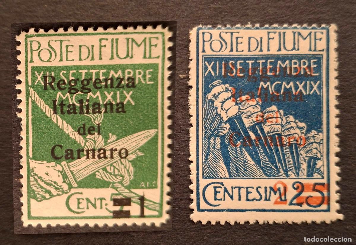 Stamps: 1919-1920 Ocupaci&oacute;n de Fiume (actual Rijeka, Croacia) 2 sellos