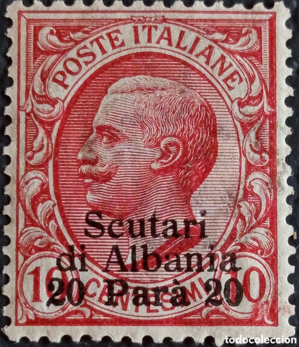 Sellos: Italia Levante Scutari di Albania 1909 Vittorio Emanuele 20 Para 10 Cent MH Sassone 2