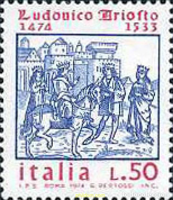 Sellos: 67015 MNH ITALIA 1974 500 ANIVERSARIO DEL NACIMIENTO DE LUDOVICO ARIOSTO