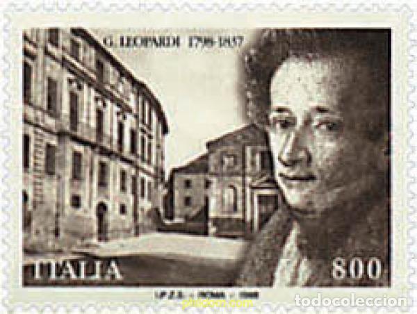Sellos: 35289 MNH ITALIA 1998 BICENTENARIO DEL NACIMIENTO DEL POETA GIACOMO LEOPARDI