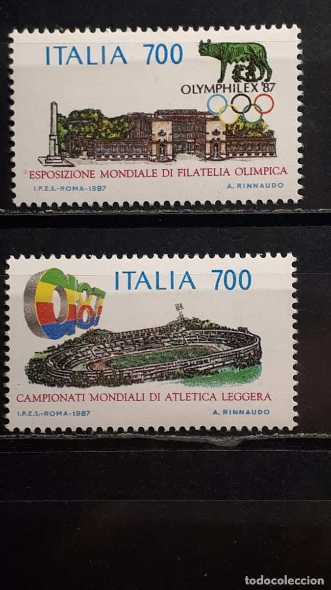 Sellos: ITALIA. A&Ntilde;O 1987. **. YVERT 1751/2