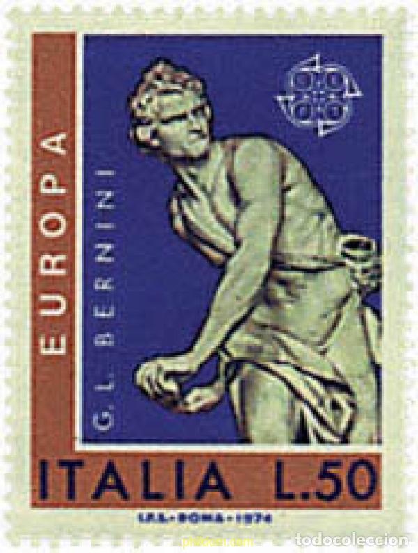 Sellos: 790059 MNH ITALIA 1974 EUROPA CEPT. ESCULTURAS