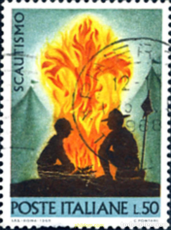 Sellos: 273552 USED ITALIA 1968 ESCULTISMO