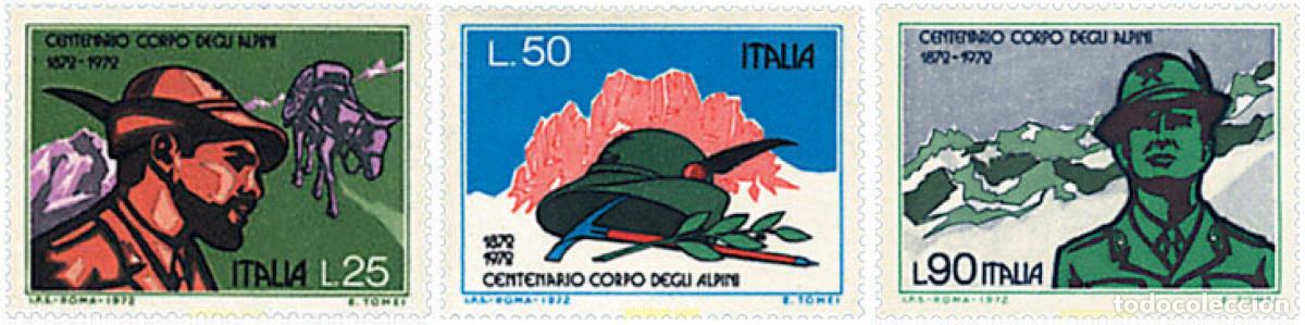 Timbres: 67012 MNH ITALIA 1972 CENTENARIO DEL CUERPO DE CAZADORES ALPINOS
