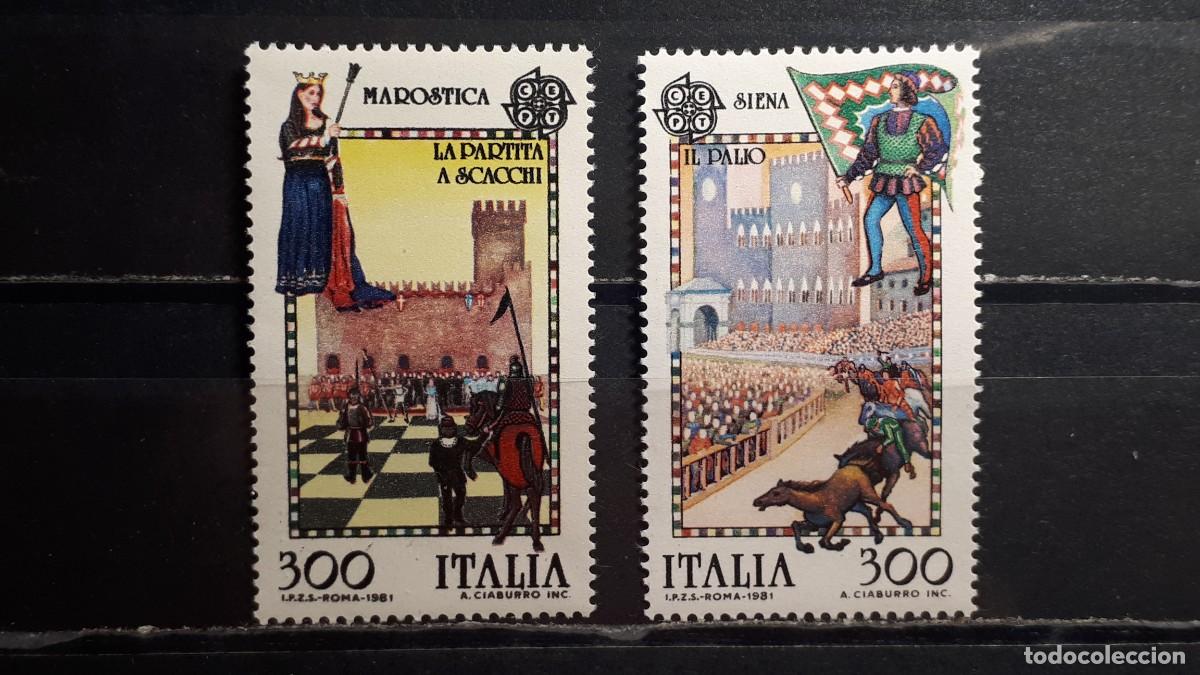 Sellos: ITALIA. A&Ntilde;O 1981. **. YVERT 1480/1