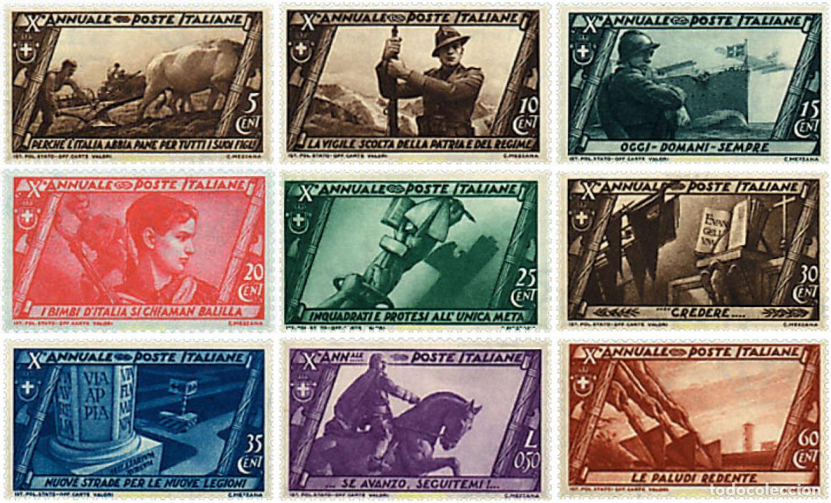 Sellos: 615881 HINGED ITALIA 1932 10 ANIVERSARIO DE LA MARCHA HASTA ROMA