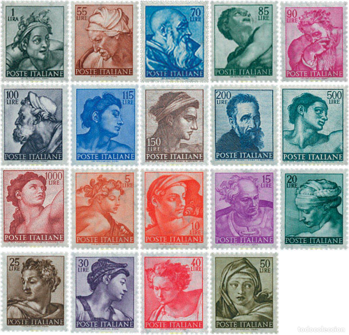 Sellos: 211078 HINGED ITALIA 1961 OBRAS DE MIGUEL ANGEL