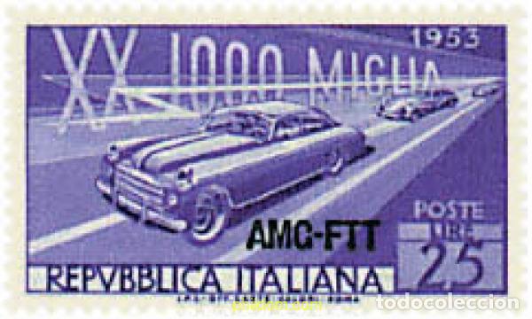 Sellos: 40922 MNH TRIESTE Zona A 1953 20 CARRERA AUTOMOVILISTICA DE LAS MIL MILLAS