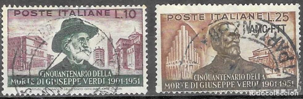 Sellos: SELLOS USADOS DE ITALIA 1951, YT 615/ 16