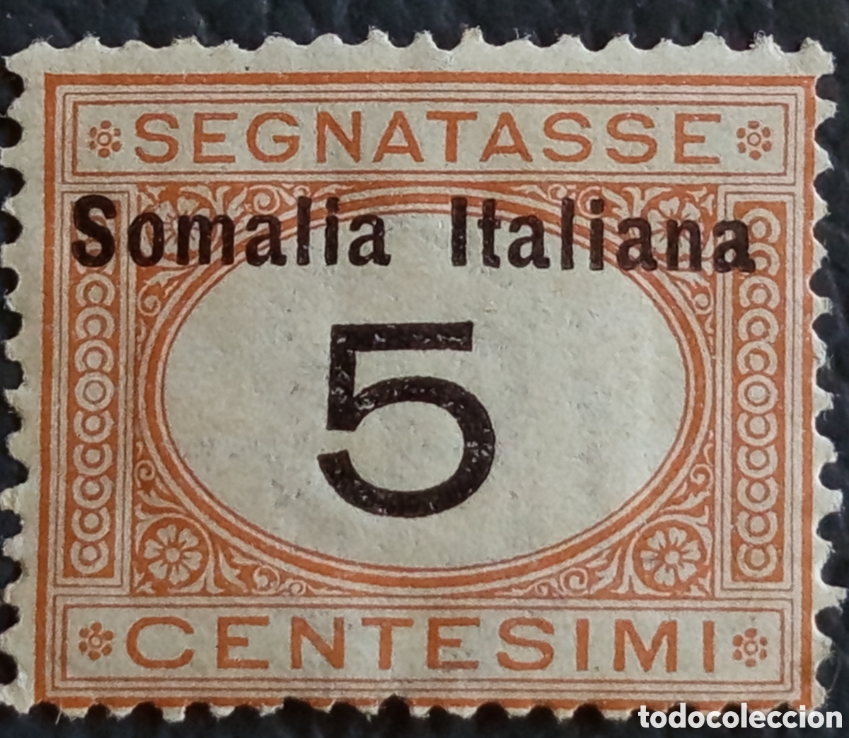 Sellos: Somalia Italiana 1920 Sello Tasa Segnatasse 5c Sobrecargado Michel 14 MH