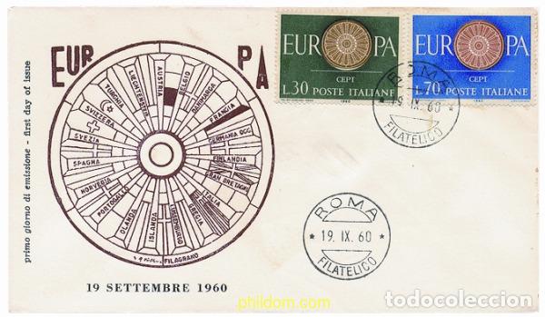 Sellos: 23490 MNH ITALIA 1960 EUROPA CEPT. RUEDA CON 19 RADIOS