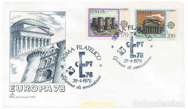 Sellos: 23816 MNH ITALIA 1978 EUROPA CEPT. ARQUITECTURA