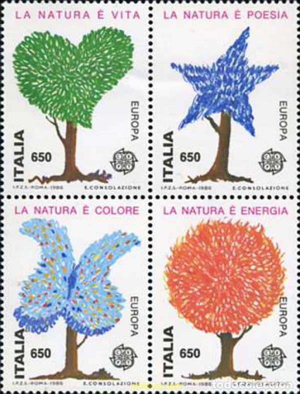 Sellos: 162285 MNH ITALIA 1986 EUROPA CEPT. PATRIMONIO ARTISTICO Y NATURAL