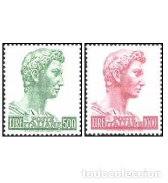 Sellos: ITALIA, 1957 SW958b/59b &rdquo;San Jorge - fosforescentes&rdquo;./ Nuevo, sin charnela. MNH.